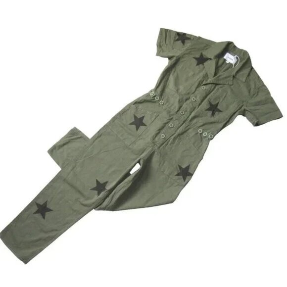 NWT Pistola Grover in Royal Honor Star Print Relaxed Field Suit Jumpsuit XS - Picture 5 of 11